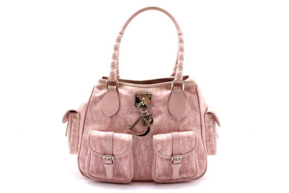Christian Dior Trotter handbag canvas pink